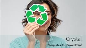  Presentation with eco sustainability - Theme with eco-living-environment-and-sustainability background and a light blue colored foreground