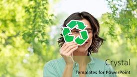  Presentation with eco sustainability - Slide deck with eco-living-environment-and-sustainability background and a mint green colored foreground