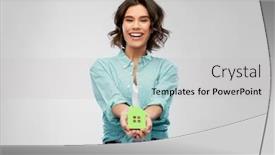  Presentation with eco sustainability - Slide set featuring eco-living-environment-and-sustainability background and a light gray colored foreground