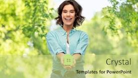  Presentation with eco sustainability - PPT theme enhanced with eco-living-environment-and-sustainability background and a yellow colored foreground