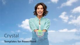  Presentation with sustainability - Presentation theme with eco-living-environment-and-sustainability background and a light blue colored foreground