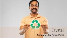  Presentation with eco sustainability - Audience pleasing presentation consisting of eco-living-environment-and-sustainability backdrop and a coral colored foreground