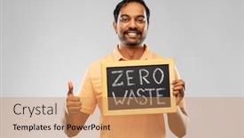  Presentation with eco sustainability - Colorful presentation enhanced with eco-living-environment-and-sustainability backdrop and a coral colored foreground