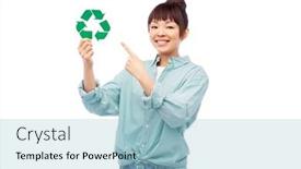  Presentation with eco sustainability - Beautiful PPT theme featuring eco-living-environment-and-sustainability backdrop and a light blue colored foreground