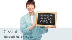  Presentation with eco sustainability - Presentation design consisting of eco-living-environment-and-sustainability background and a light blue colored foreground