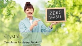  Presentation with eco sustainability - Slide set consisting of eco-living-environment-and-sustainability background and a yellow colored foreground