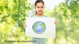  Presentation with eco sustainability - Beautiful PPT theme featuring eco-living-environment-and-sustainability backdrop and a blonde colored foreground