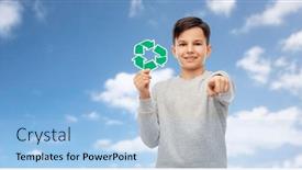  Presentation with eco sustainability - PPT layouts enhanced with eco-living-environment-and-sustainability background and a light blue colored foreground