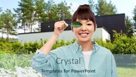  Presentation with eco sustainability - Beautiful PPT layouts featuring eco-living-environment-and-sustainability backdrop and a light blue colored foreground