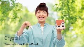  Presentation with eco sustainability - PPT layouts having eco-living-environment-and-sustainability background and a light blue colored foreground