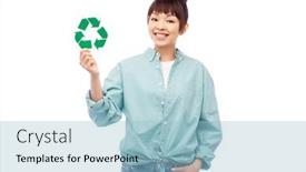  Presentation with eco sustainability - Amazing PPT theme having eco-living-environment-and-sustainability backdrop and a light blue colored foreground