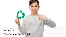  Presentation with eco sustainability - PPT theme consisting of eco-living-environment-and-sustainability background and a white colored foreground