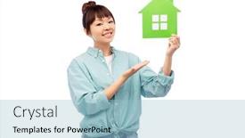  Presentation with eco sustainability - Slide deck enhanced with eco-living-environment-and-sustainability background and a light blue colored foreground