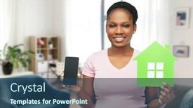  Presentation with eco sustainability - PPT theme featuring eco-living-environment-and-sustainability background and a ocean colored foreground