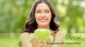  Presentation with eco park - Colorful presentation design enhanced with eco-living-healthy-eating backdrop and a yellow colored foreground