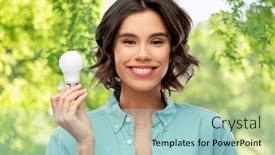  Presentation with eco sustainability - PPT layouts with eco-living-inspiration-and-sustainability background and a light blue colored foreground