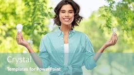  Presentation with eco sustainability - Slide set featuring eco-living-inspiration-and-sustainability background and a light blue colored foreground