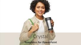  Presentation with eco sustainability - PPT theme with eco-living-zero-waste background and a coral colored foreground