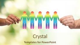  Presentation with eco paper - Audience pleasing presentation theme consisting of eco partmners - community unity and teamwork concept backdrop and a cream colored foreground