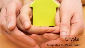  Presentation with holding hands - PPT layouts enhanced with eco partmners - man and woman hands holding background and a red colored foreground