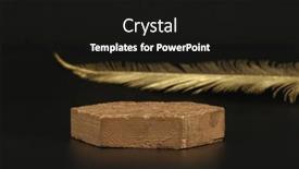  Presentation with black gold - Slides with eco-rustic-bronze-stone-platform background and a black colored foreground