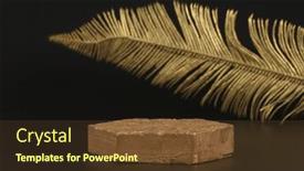  Presentation with eco - Presentation design with eco-rustic-bronze-stone-platform background and a tawny brown colored foreground