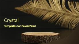  Presentation with black gold - Presentation featuring eco-rustic-wood-circle-disc background and a wine colored foreground