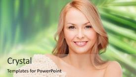  Presentation with spa concept - Beautiful slide set featuring  backdrop and a  colored foreground