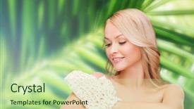  Presentation with spa concept - Presentation theme with  background and a  colored foreground