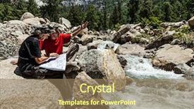  Presentation with himachal pradesh - PPT layouts having autumn yellow tree at the side of empty parking lot background and a gray colored foreground