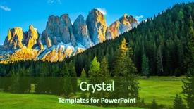  Presentation with illuminate - Cool new PPT theme with eco-tourism in alpine meadow backdrop and a tawny brown colored foreground