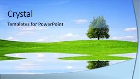  Presentation with eco - Beautiful presentation design featuring eco water - mother nature backdrop and a light blue colored foreground