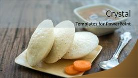  Presentation with eco friendly - Colorful slide deck enhanced with ecofriendly - close up of steamed idlis backdrop and a light gray colored foreground