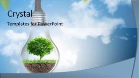  Presentation with alternative energy - Cool new slide set with ecofriendly - idea light bulb alternative energy backdrop and a light blue colored foreground