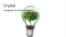  Presentation with alternative energy idea light bulb - Slides consisting of ecofriendly - idea light bulb alternative energy background and a white colored foreground