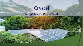  Presentation with energy solar - Slide deck consisting of ecological energy renewable solar panel background and a lemonade colored foreground