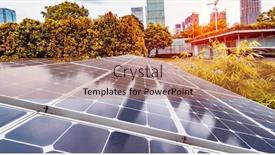 Presentation with renewable energy - PPT theme enhanced with ecological-energy-renewable-solar-panel background and a gold colored foreground