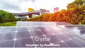  Presentation with renewable energy - Amazing slides having ecological-energy-renewable-solar-panel backdrop and a gray colored foreground