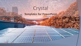  Presentation with renewable energy - Slides enhanced with ecological-energy-renewable-solar-panel background and a coral colored foreground