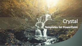  Presentation with tree river - Cool new slide deck with ecological europe - epic autumn wood mountain foam backdrop and a violet colored foreground