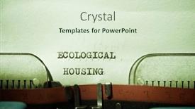  Presentation with housing - Theme with ecological-housing-text-written background and a sky blue colored foreground