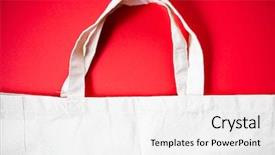  Presentation with red planet - PPT layouts featuring ecological shopping bag on red background and a white colored foreground