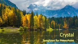  Presentation with rain water - Audience pleasing PPT theme consisting of ecological tourism high water backdrop and a tawny brown colored foreground