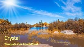  Presentation with world tourism - Audience pleasing presentation design consisting of ecological tourism weak sun backdrop and a red colored foreground