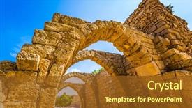  Presentation with ancient israel - Amazing PPT theme having ecology - arched passage - covered street backdrop and a tawny brown colored foreground