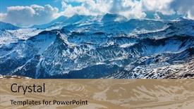  Presentation with spring photo album - PPT layouts consisting of ecology - austrian alps grossglocknerstrasse snow melts background and a coral colored foreground