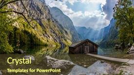  Presentation with water borne desease - Audience pleasing slide deck consisting of ecology - boat shed in shallow water backdrop and a tawny brown colored foreground