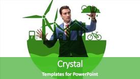  Presentation with ecology - Presentation design consisting of ecology - businessman in ecological green concept background and a shamrock green colored foreground