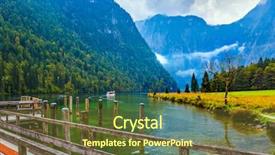  Presentation with piles - PPT theme consisting of ecology - mooring piles for tourist boats background and a tawny brown colored foreground