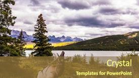  Presentation with rain clouds - Audience pleasing presentation theme consisting of ecology - rain clouds hover backdrop and a tawny brown colored foreground